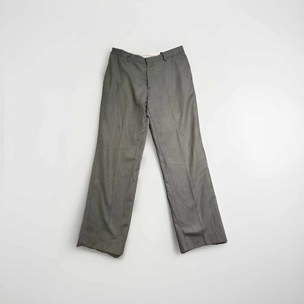 banana republic modern fit grey dress pants, zip fly, men's 31x31